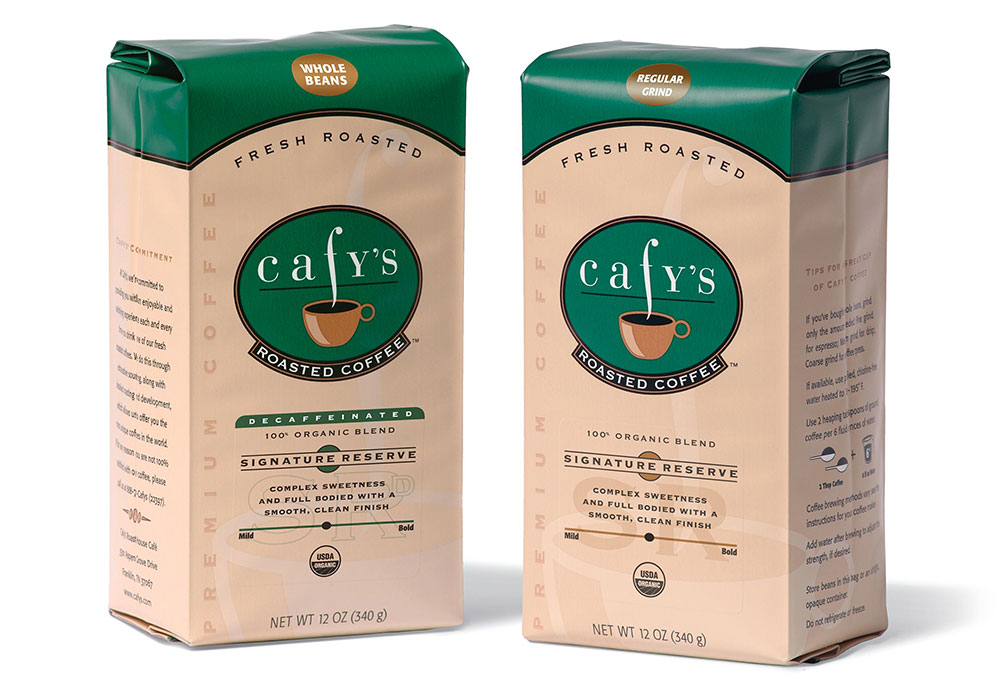 Cafy's bag packaging