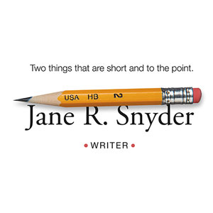 Logo for Jane R. Snyder, writer